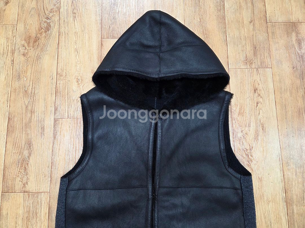 쏘울(SO.WOOL) 터키 무스탕 리버시블 후드 롱베스트 55-66--3