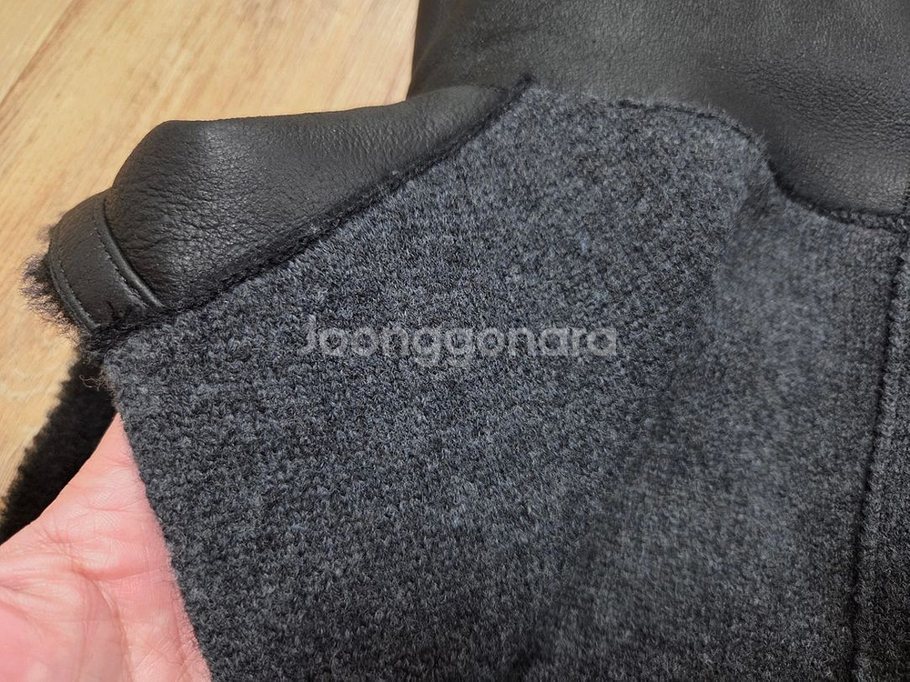 쏘울(SO.WOOL) 터키 무스탕 리버시블 후드 롱베스트 55-66--7