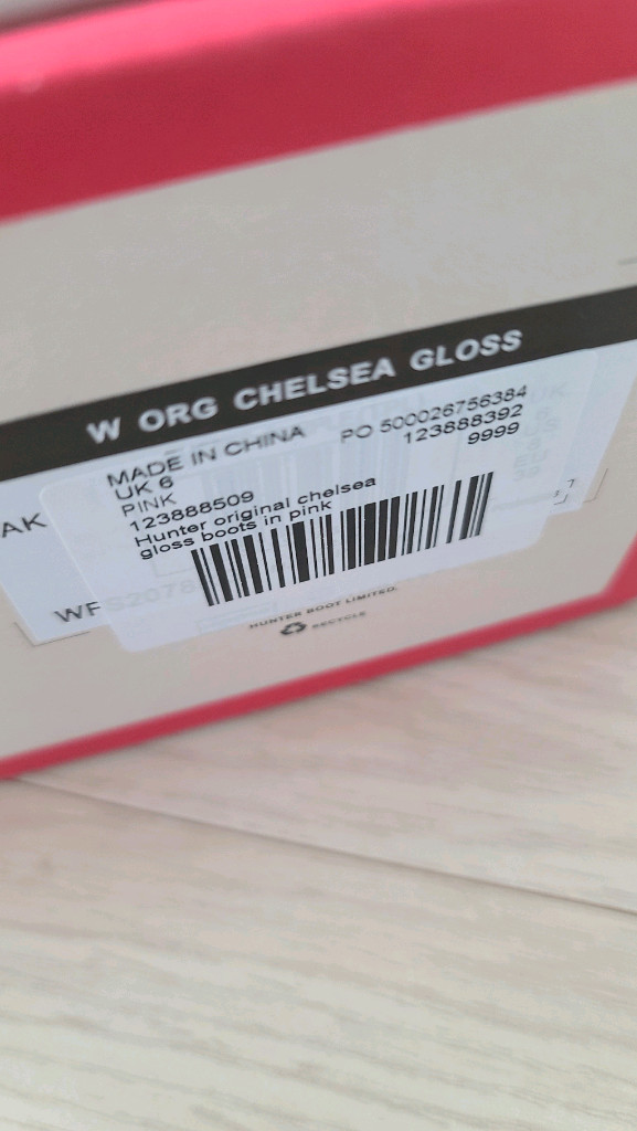 헌터 오리지널 첼시 글로스 레인부츠 핑크색상uk6(250사이즈정도)택포--4