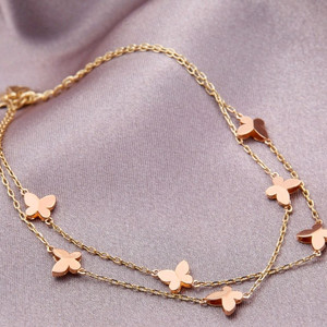 14k 골드 카라나비 두줄 팔찌