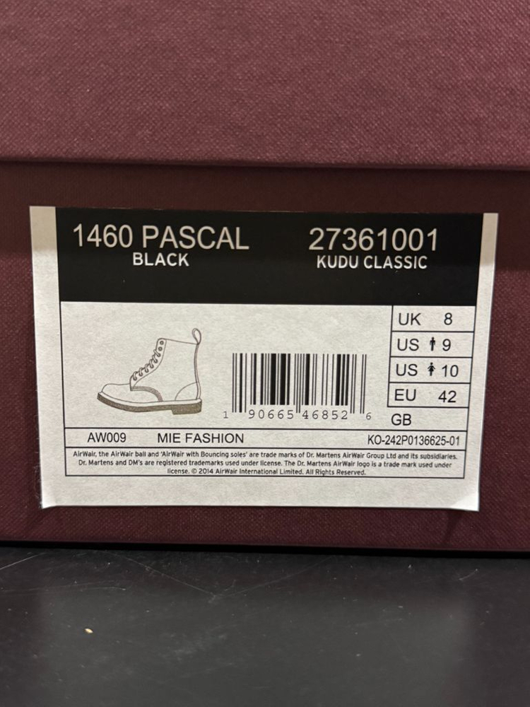 닥터마틴 MIE 1460 파스칼 KUDU 블랙 270 UK8 이미지
