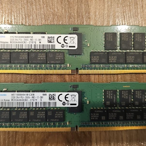 삼성 DDR4 32GB 2666 ECC 메모리 2개 총 64GB 판매