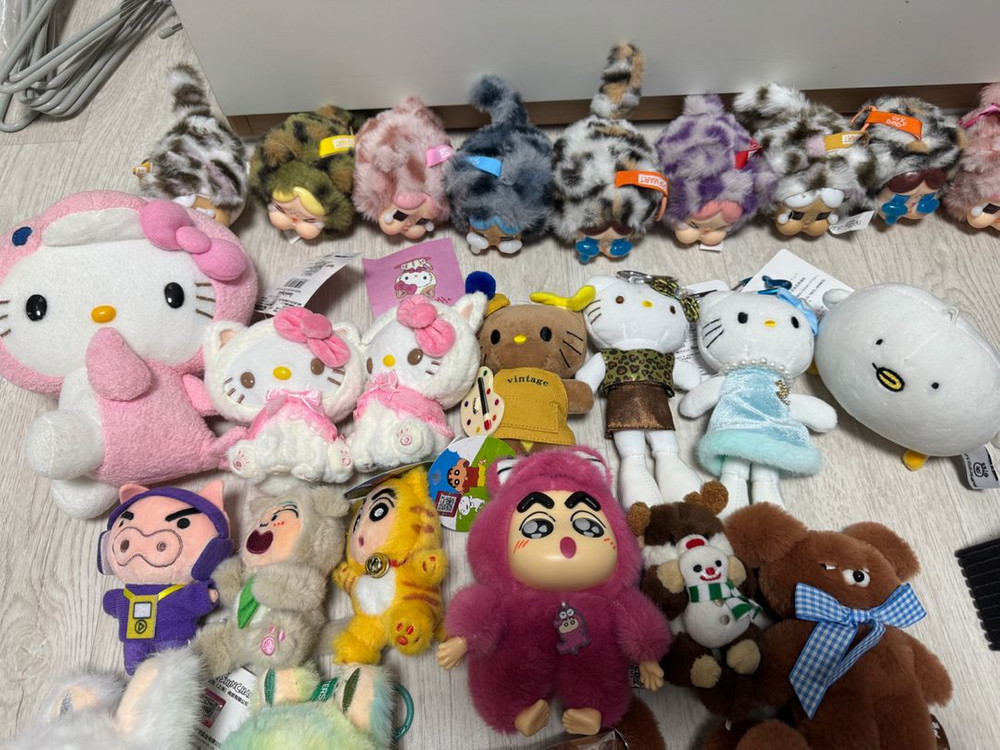 인형뽑기 키링 라부부 크라잉베이비 스컬판다 키티 짱구 텔레토비--2