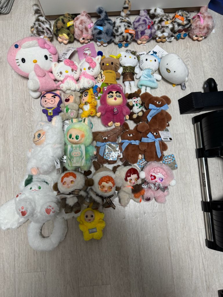 인형뽑기 키링 라부부 크라잉베이비 스컬판다 키티 짱구 텔레토비--4