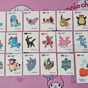 포켓몬스터 띠브씰 18장 일괄 / 개별(사진참고) 이미지