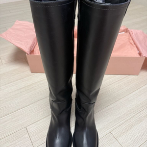 미우미우 레더 롱부츠