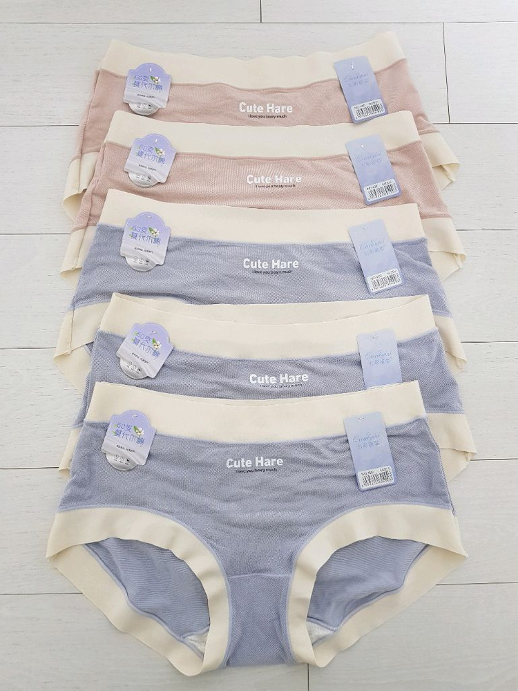 60수 모달 코튼 여성 속옷 팬티 여성 팬티 5장 세트 언더웨어 새상품 (미사용) 이미지