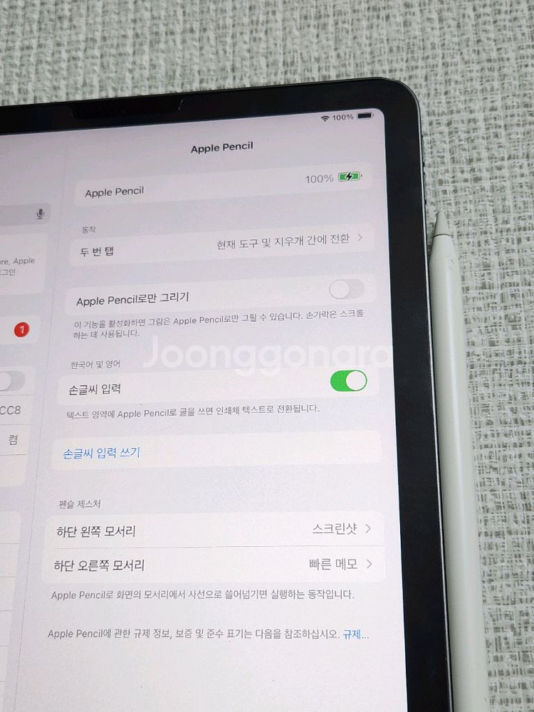 아이패드에어4 + 애플펜슬2세대--8