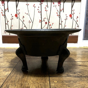 골동품 옛날 조선시대 황동 삼족 놋쇠 민속 전통화로