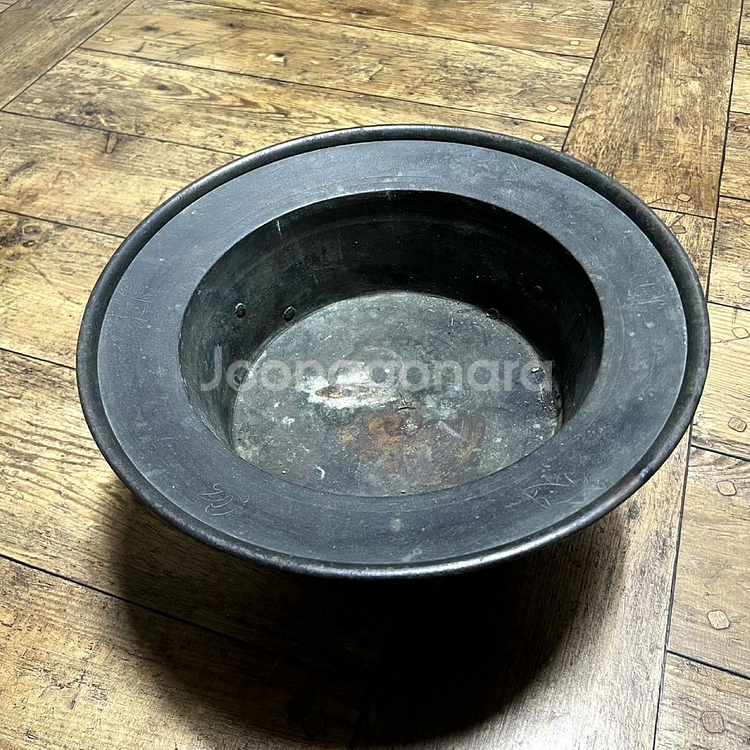 골동품 옛날 조선시대 황동 삼족 놋쇠 민속 전통화로--2