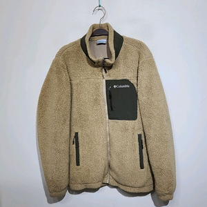 (L) 콜롬비아 플리스 점퍼 베이지 뽀글이 후리스 자켓