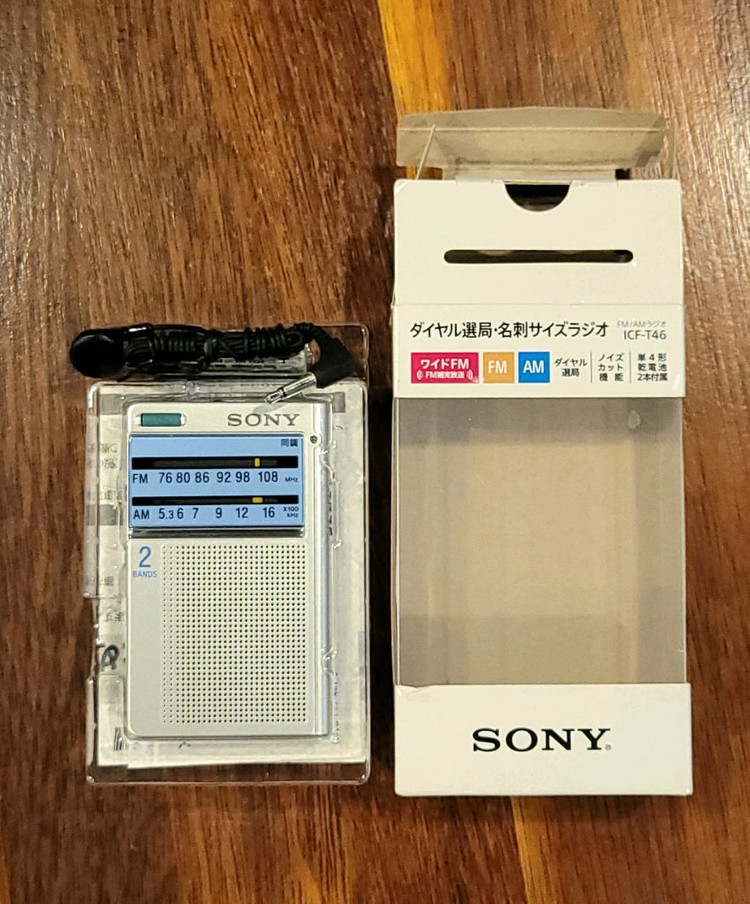 소니 포켓라디오 ICF-T46 새제품. 이미지