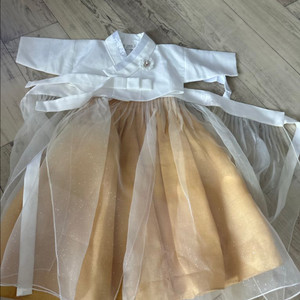 백일 아기 한복 레이어드치마 포함 (새상품수준)