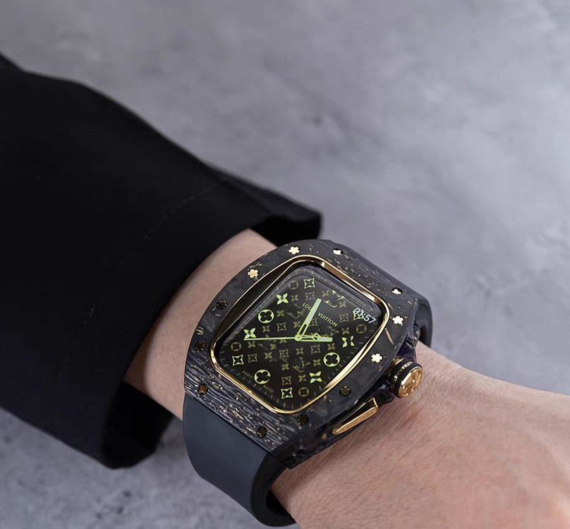 Oceanora 리차드 밀 탄소 섬유 애플 워치 케이스--2