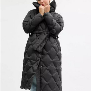 코치 퀼팅 롱 다운 점퍼