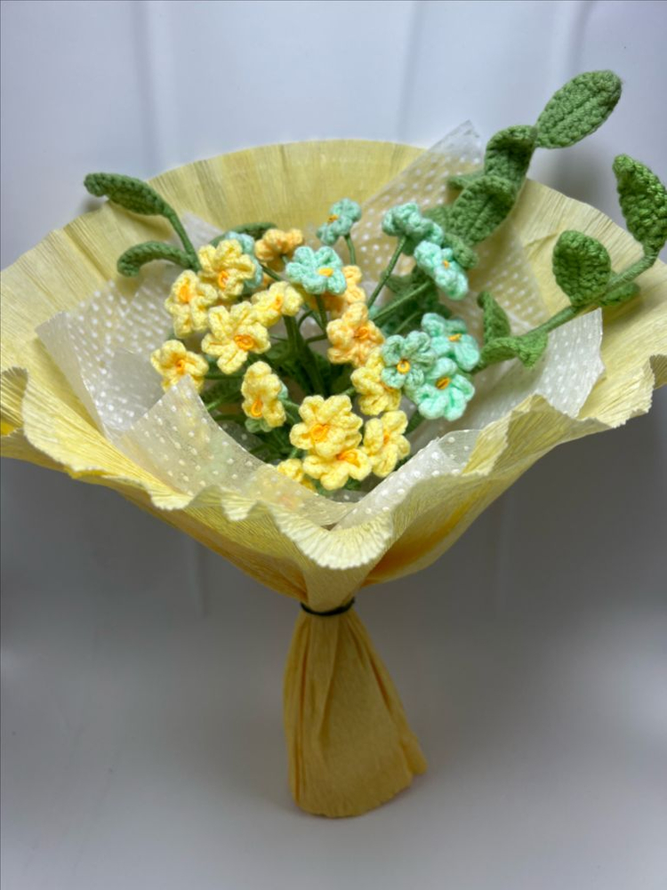 핸드메이드 털실 뜨개 꽃다발 졸업식 입학식 기념일--5