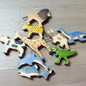 독일 교구 홀츠타이거 원목 피규어 세트