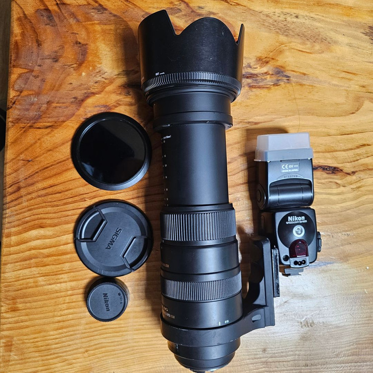 SB-80DX 니콘플래시 +망원줌시그마렌즈50-500mm 이미지