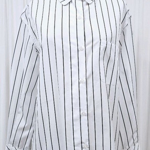 르윗 스트라이프 셔츠 언발 화이트셔츠 롱셔츠