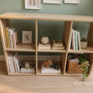 원목 6칸 책장 수납장 거실장