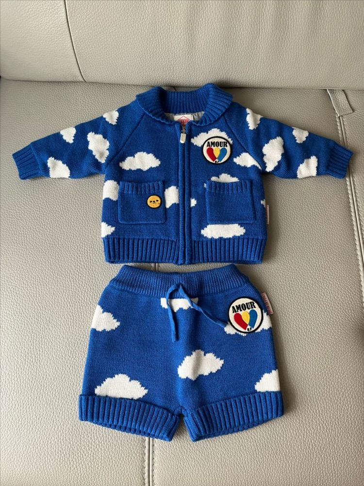 베베드피노 구름니트 상하의 세트--1