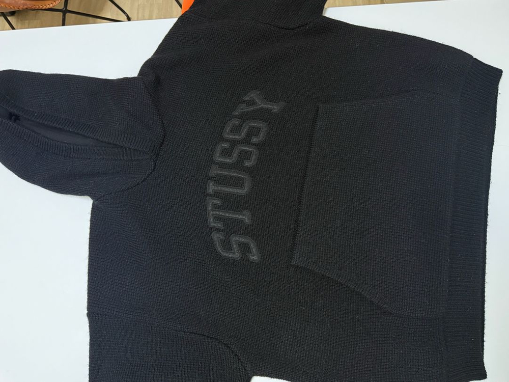 Stussy 스투시 니트 후드티 패치 후드티--2