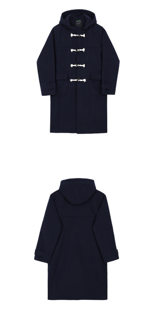 네이비 후드 더플 떡볶이 코트--1