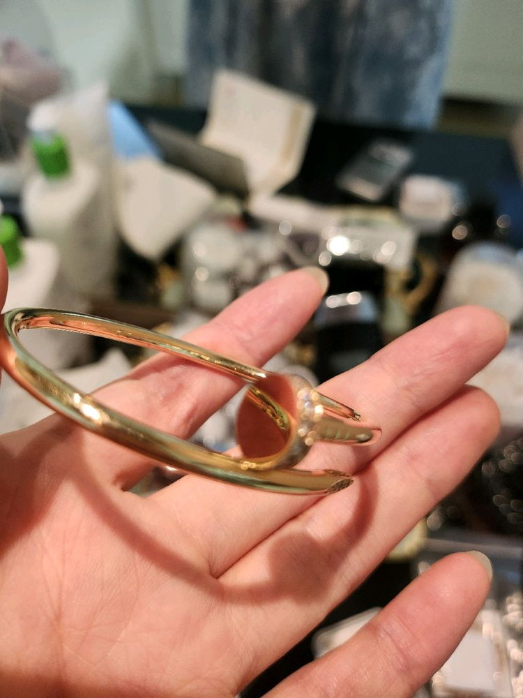 18k 천연다이아 팔찌--1