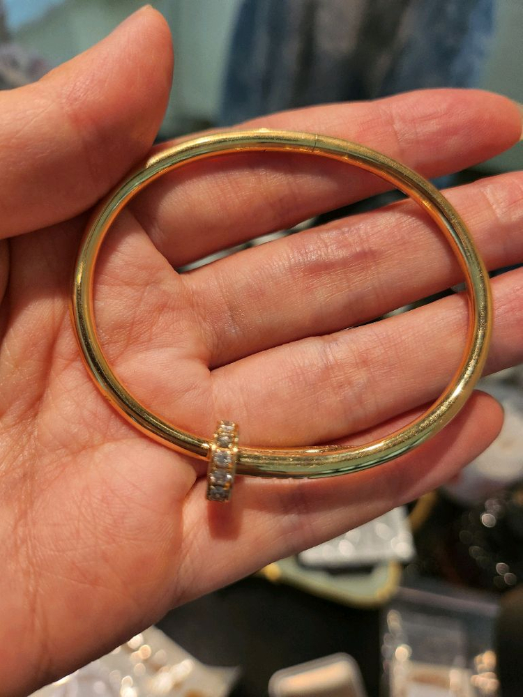 18k 천연다이아 팔찌--2