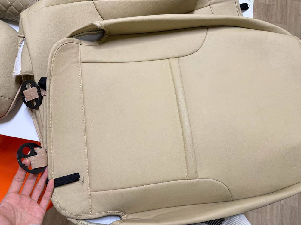QM5 가죽 베이지 시트커버 판매--2