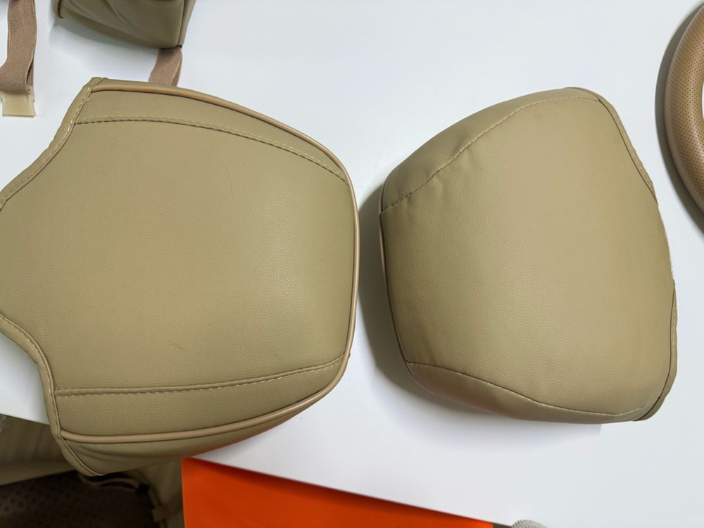 QM5 가죽 베이지 시트커버 판매--5