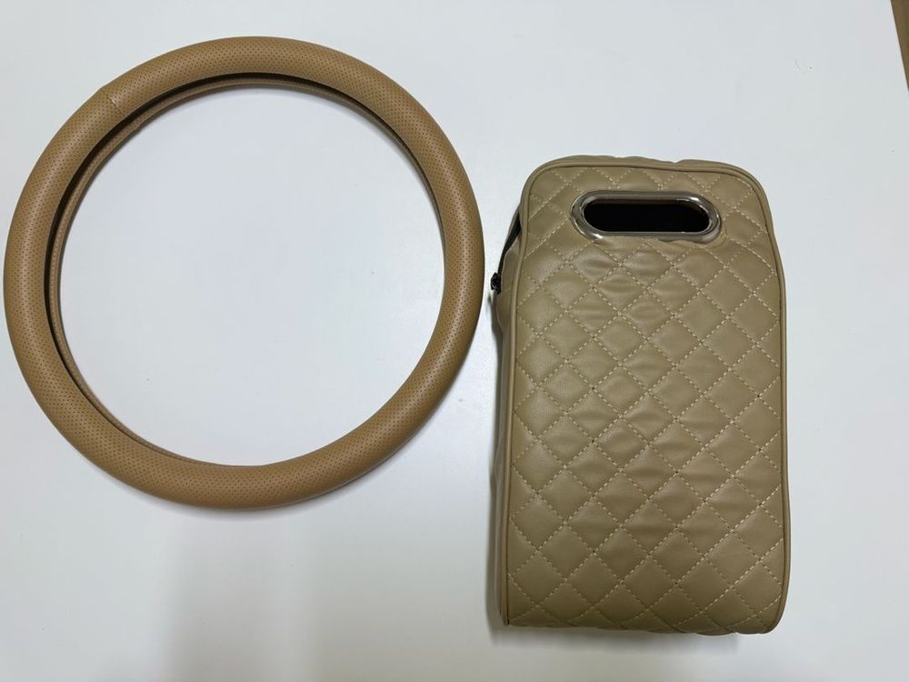 QM5 가죽 베이지 시트커버 판매--7