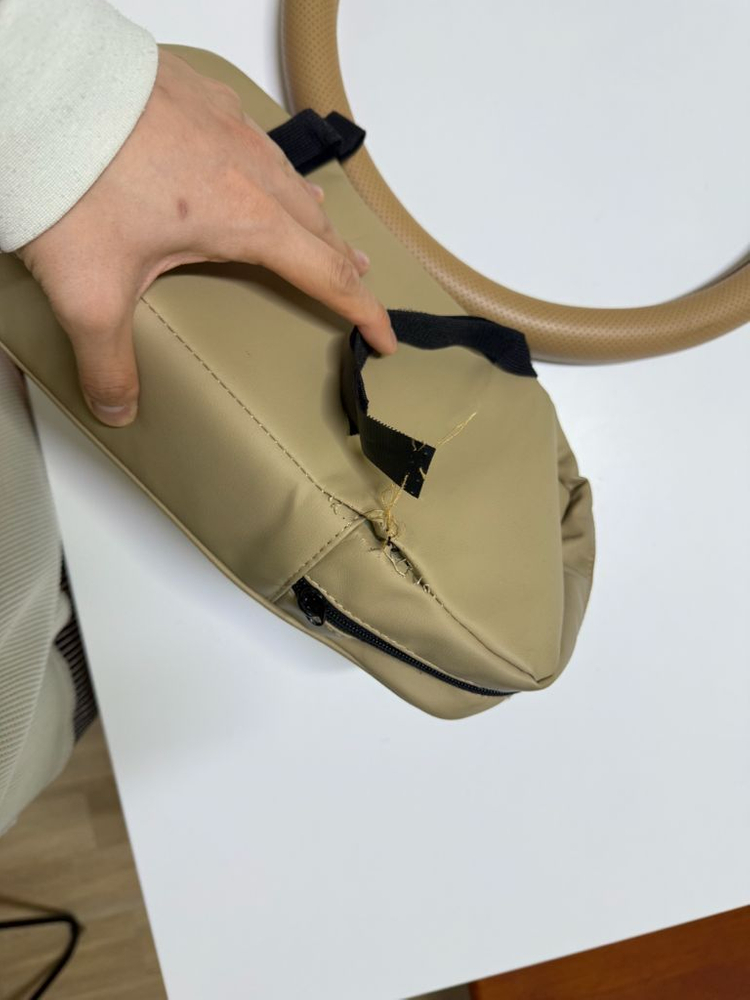 QM5 가죽 베이지 시트커버 판매--8