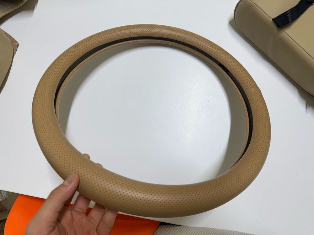 QM5 가죽 베이지 시트커버 판매--9