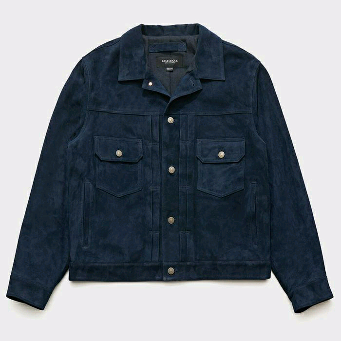 [판매완료] 이스트로그 스웨이드 트러커 자켓 L--5