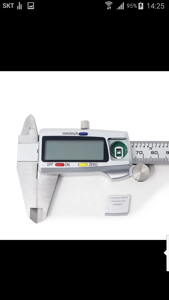 디지털 버니어 캘리퍼스 스텐질 눈금자 150mm 측정 이미지