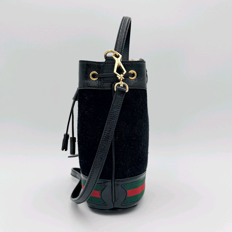 [중고명품셀렉트]구찌 블랙 스몰 버킷 토트 겸 숄더백 550621 이미지