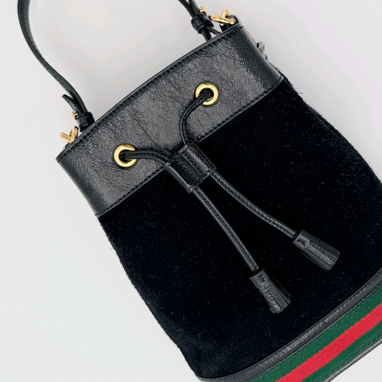 [중고명품셀렉트]구찌 블랙 스몰 버킷 토트 겸 숄더백 550621 이미지