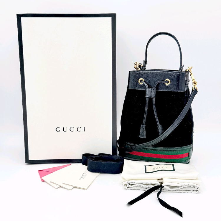 [중고명품셀렉트]구찌 블랙 스몰 버킷 토트 겸 숄더백 550621 이미지