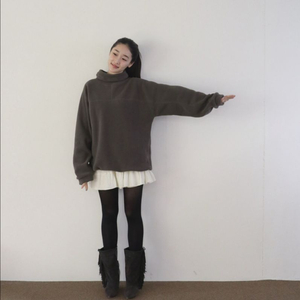 쉬이즈큐트 오버사이즈플리스 그레이 이미지