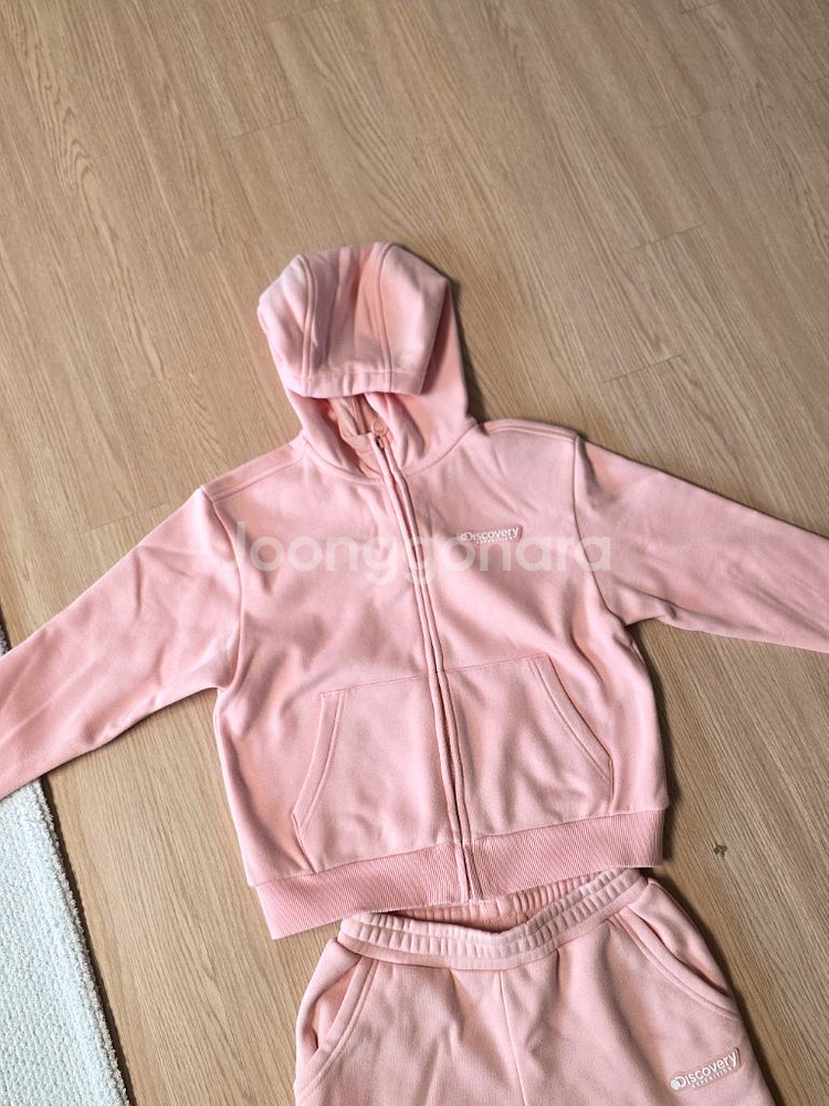 디스커버리키즈 보아플리스 트레이닝 자켓 후드 집업자켓 팬츠 세트--2