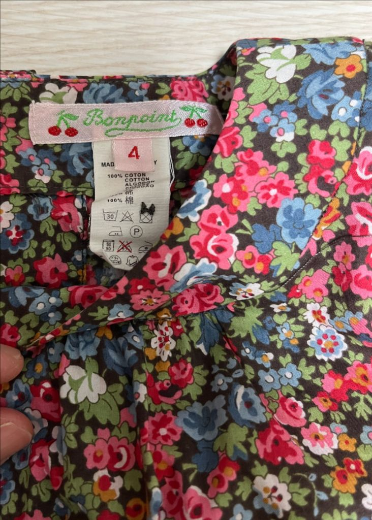 봉쁘앙 플로럴 패턴 긴팔 원피스 (4A)--2