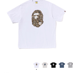 베이프 와일드 레오파드 반팔티 화이트 이미지