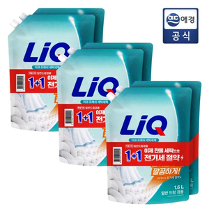 특가)애경 리큐 액체세제 세탁세제 일반드럼겸용 1.6Lx6팩 무료배송14900원