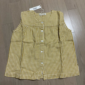 수어플룸 클로버 블라우스 깅엄 체크 6y / 새상품