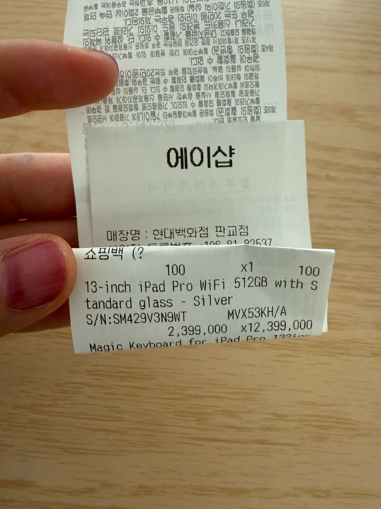 아이패드 프로 13 m4 512 실버 이미지