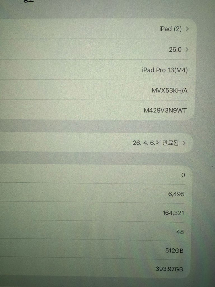 아이패드 프로 13 m4 512 실버 이미지