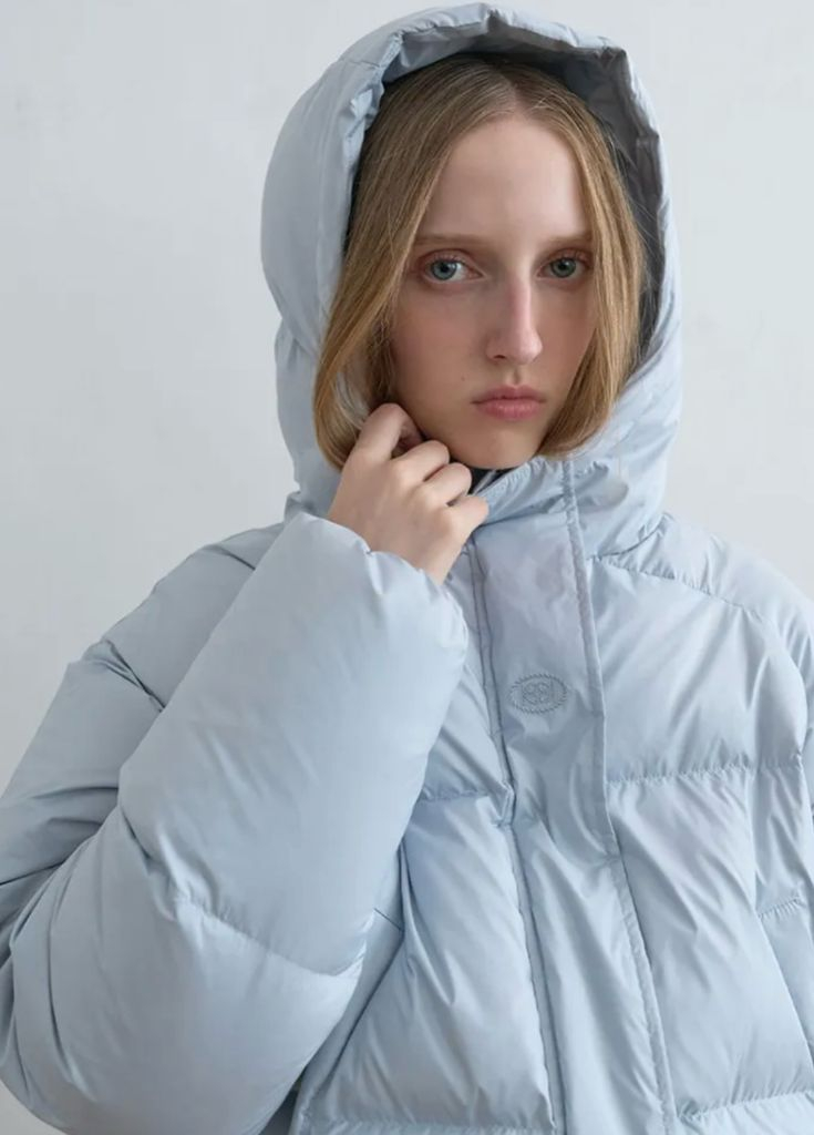 KIJUN 기준 패딩 Arc Puffer Jacket Silver Blue--2