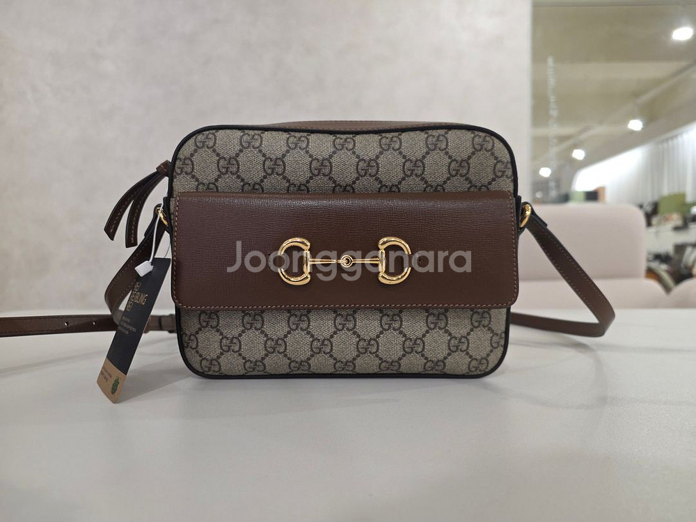 구찌 1955 홀스빗 스몰 숄더백--1