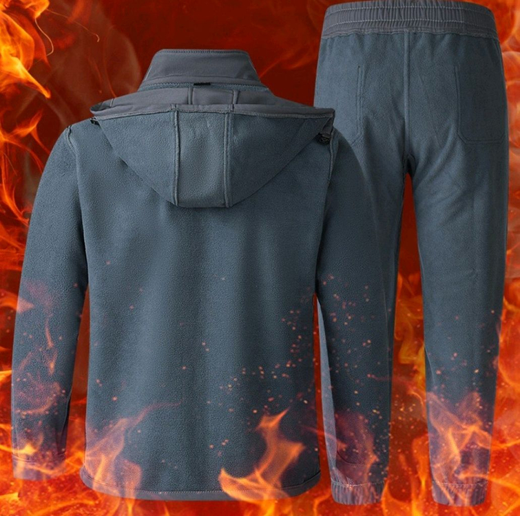 겨울 남자여성 방 방풍 보온 상하의 세트 방한복 기모 아웃도어 혹한기 작업복 낚시복 캠핑복 동계방한복 색상 블랙 그 이미지